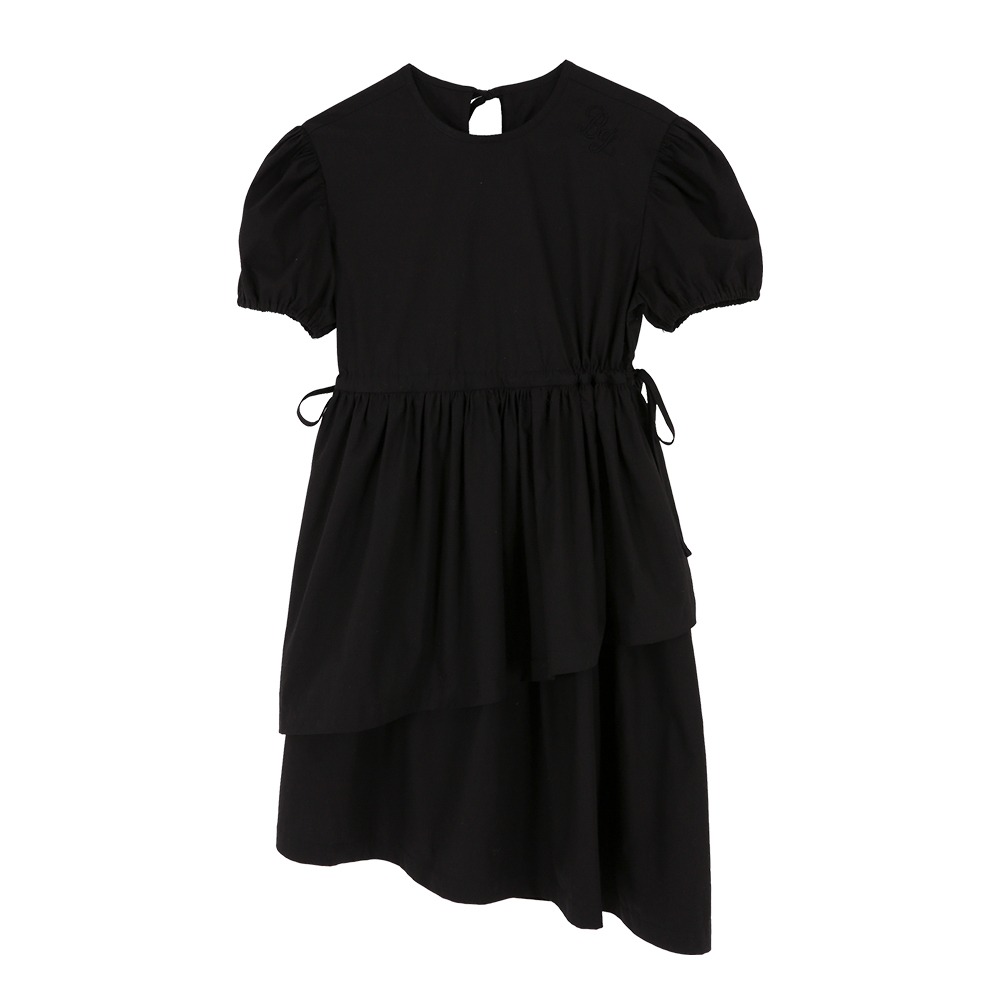 [바로배송] Black unbalanced dress