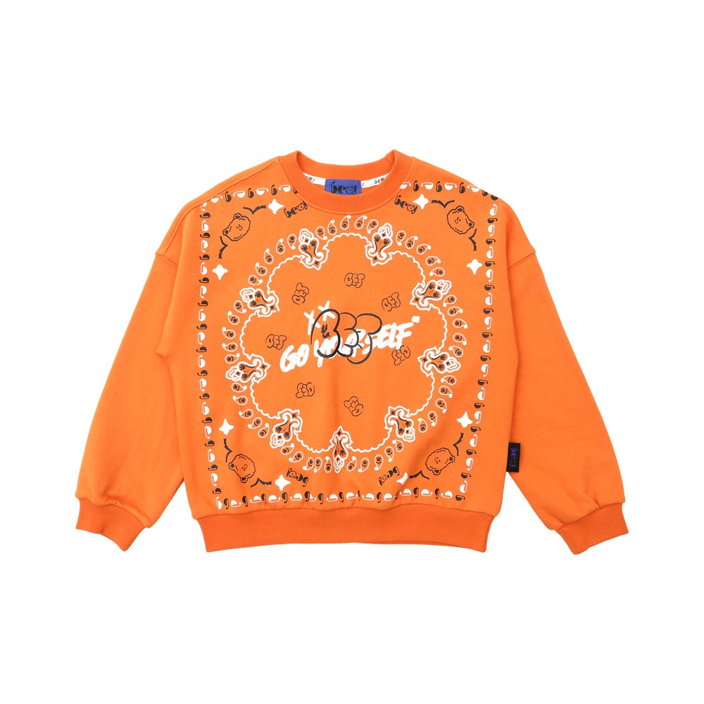 BEJ Orange paisley sweatshirt