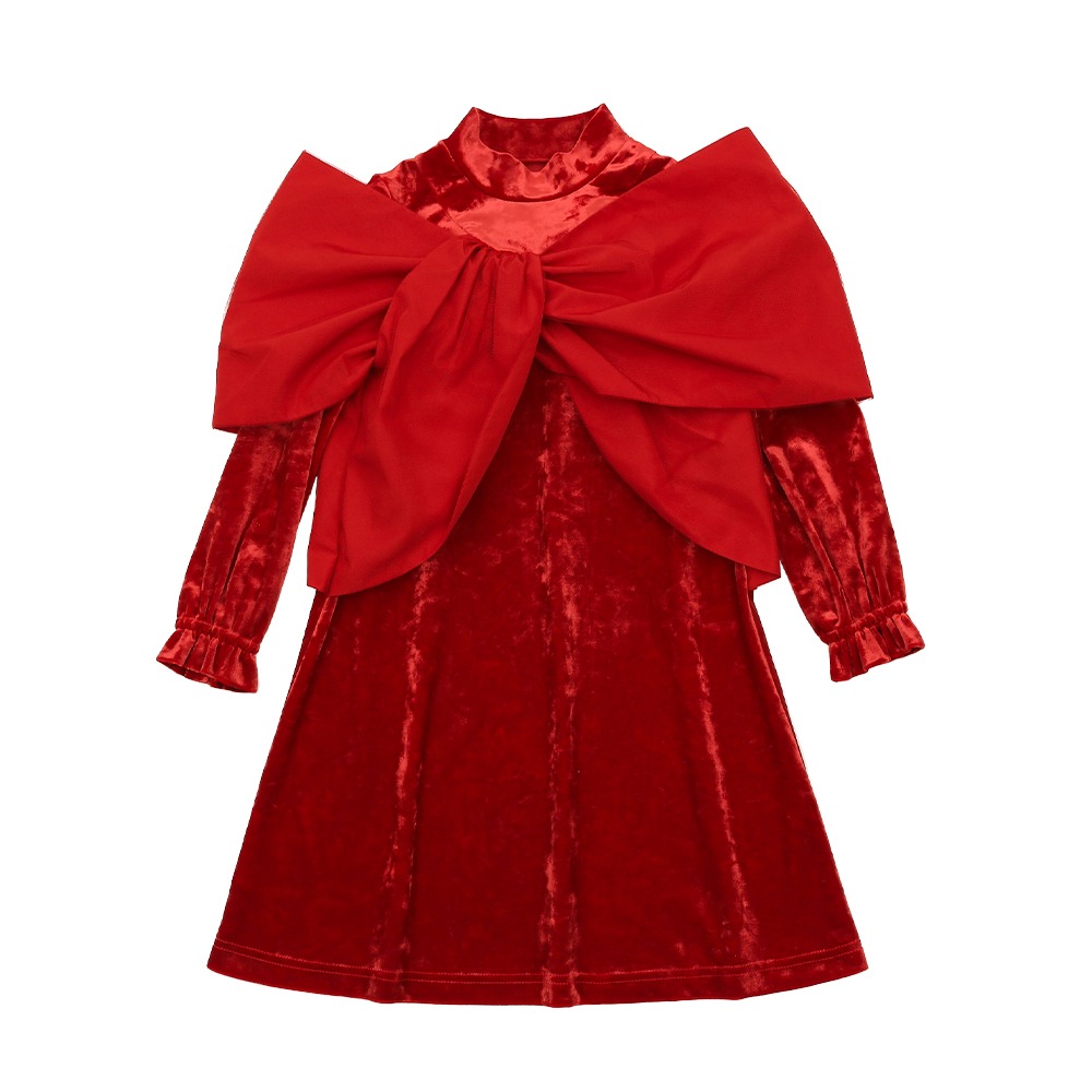 [바로배송] Christmas red ribbon dress