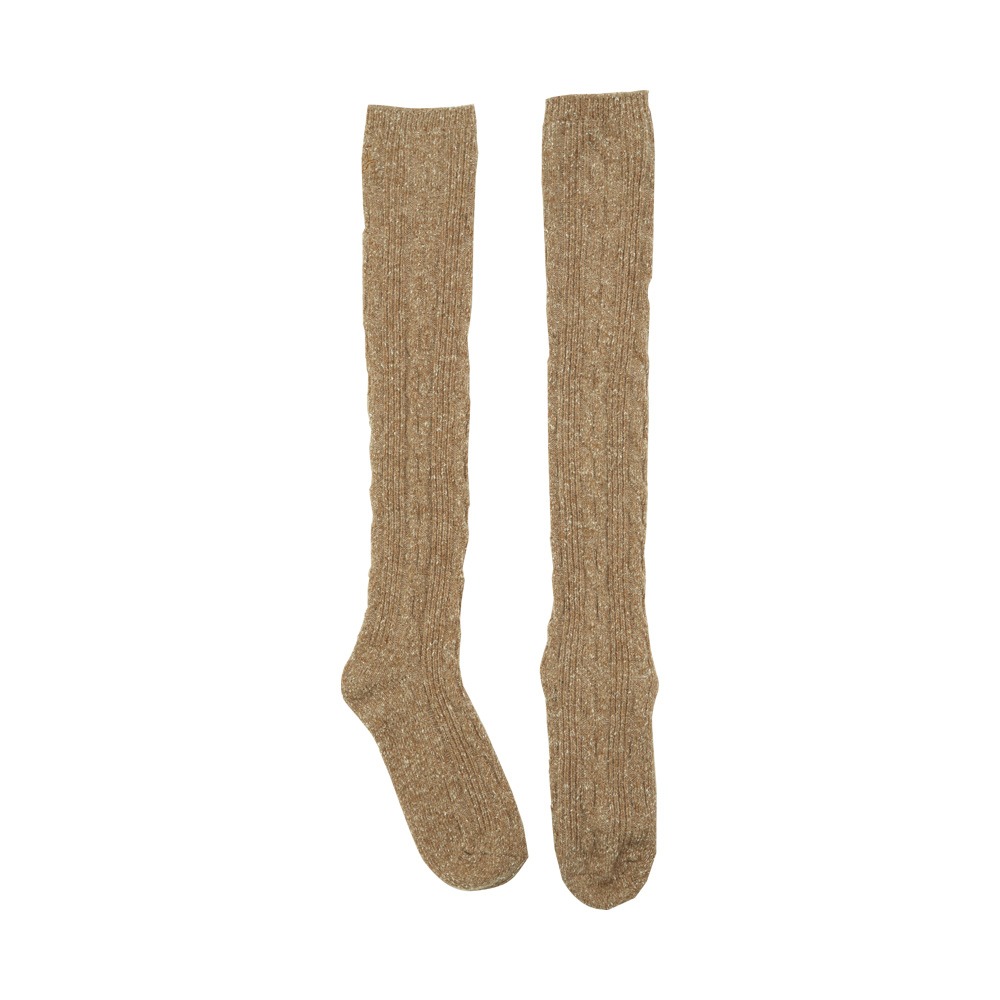 [한정수량] Long ribbed socks(BROWN)