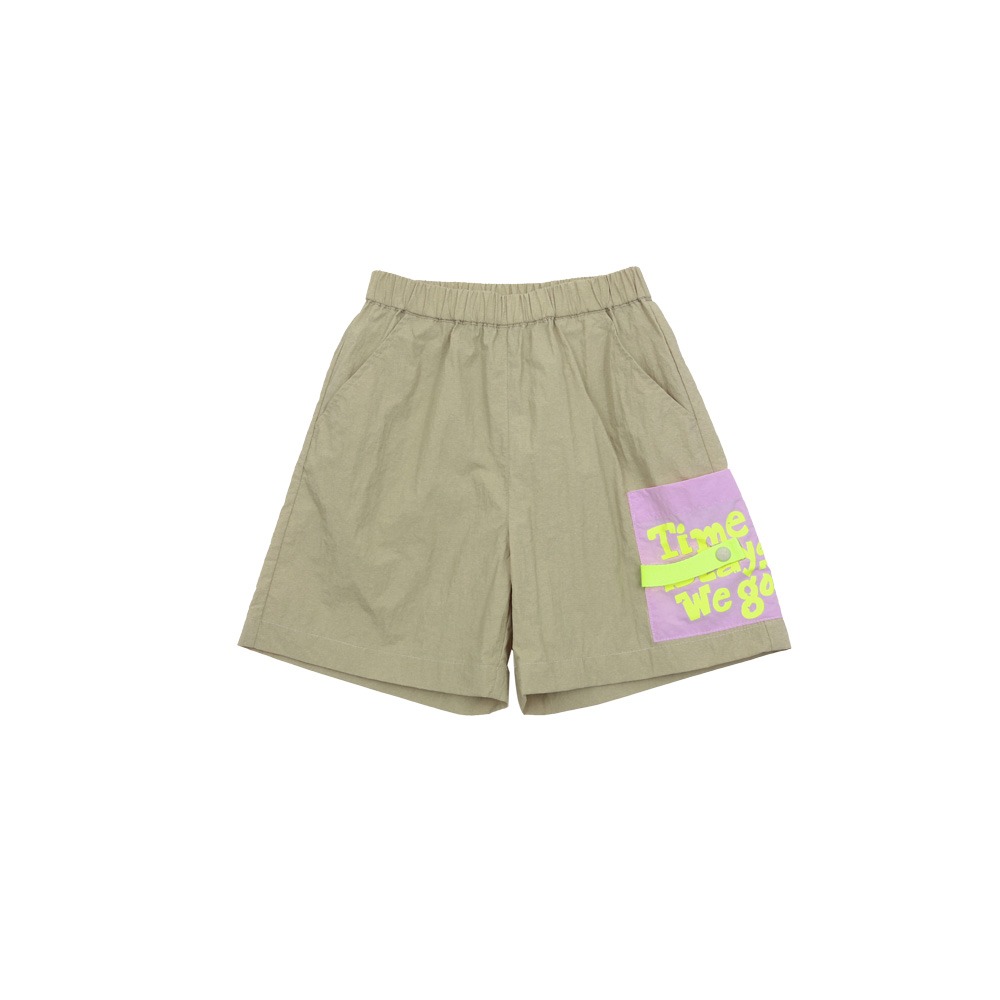 Point pocket shorts (BEIGE)