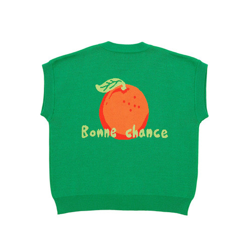 [바로배송] Orange cotton knitted vest (ADULT)