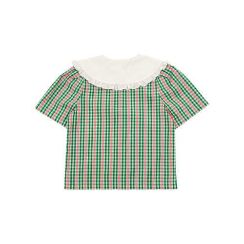 [LIMITED EDITION 15% 할인율 적용 45,000→ 38,250] Checked frill shirt