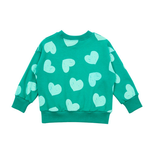 [프리오더 16% 할인율 적용 37,000→31,080] Green heart sweatshirt