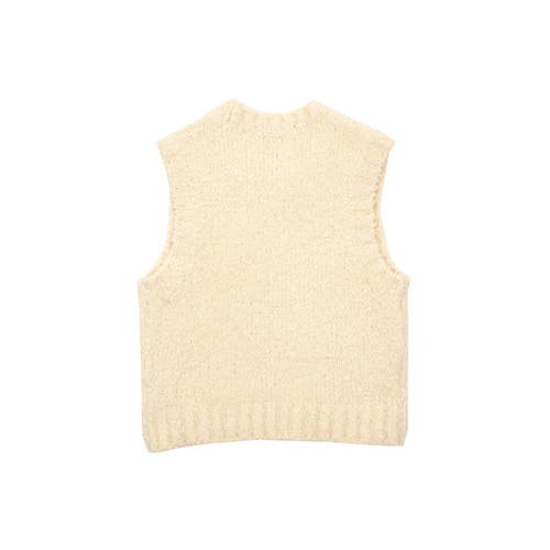 [한정수량] Boucle knitted Vest (IVORY)