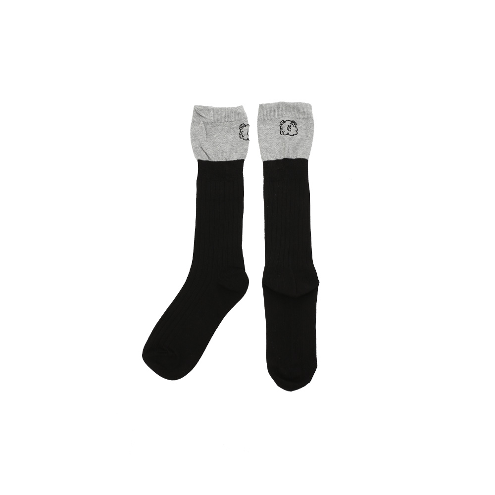 Muemue shirring socks (BLACK)
