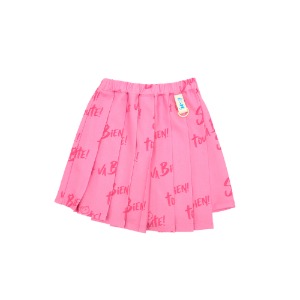 Logo pleated skirt x pants(PINK)