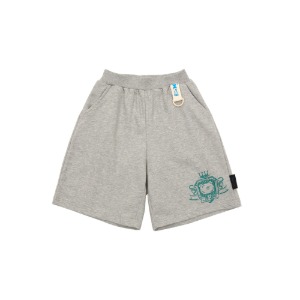 [바로배송] BEJ school emblem half pants (GRAY)