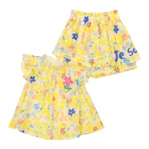 [바로배송] Flowers garden blouse + shorts set up