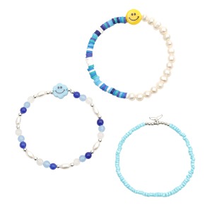 [LIMITED EDITION 15% 할인율 적용 27,000→22,950] Beads bracelet set (BLUE)
