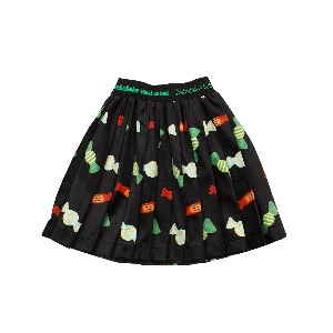 [LIMITED EDITION 15% 할인율 적용 55,000→46,750] Happy halloween candy pleats skirt