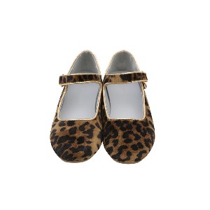Velvet mary jane leopard shoes
