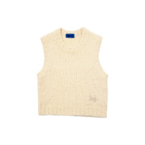 [한정수량] Boucle knitted Vest (IVORY)