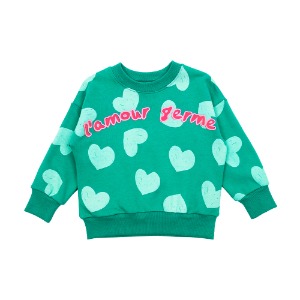 [프리오더 16% 할인율 적용 37,000→31,080] Green heart sweatshirt
