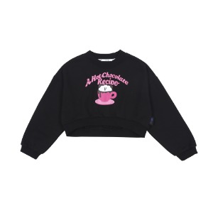 [바로배송] Chocolate bear crop sweatshirt
