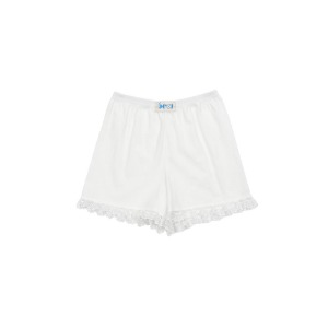 Lace underpants x pajama shorts(WHITE)
