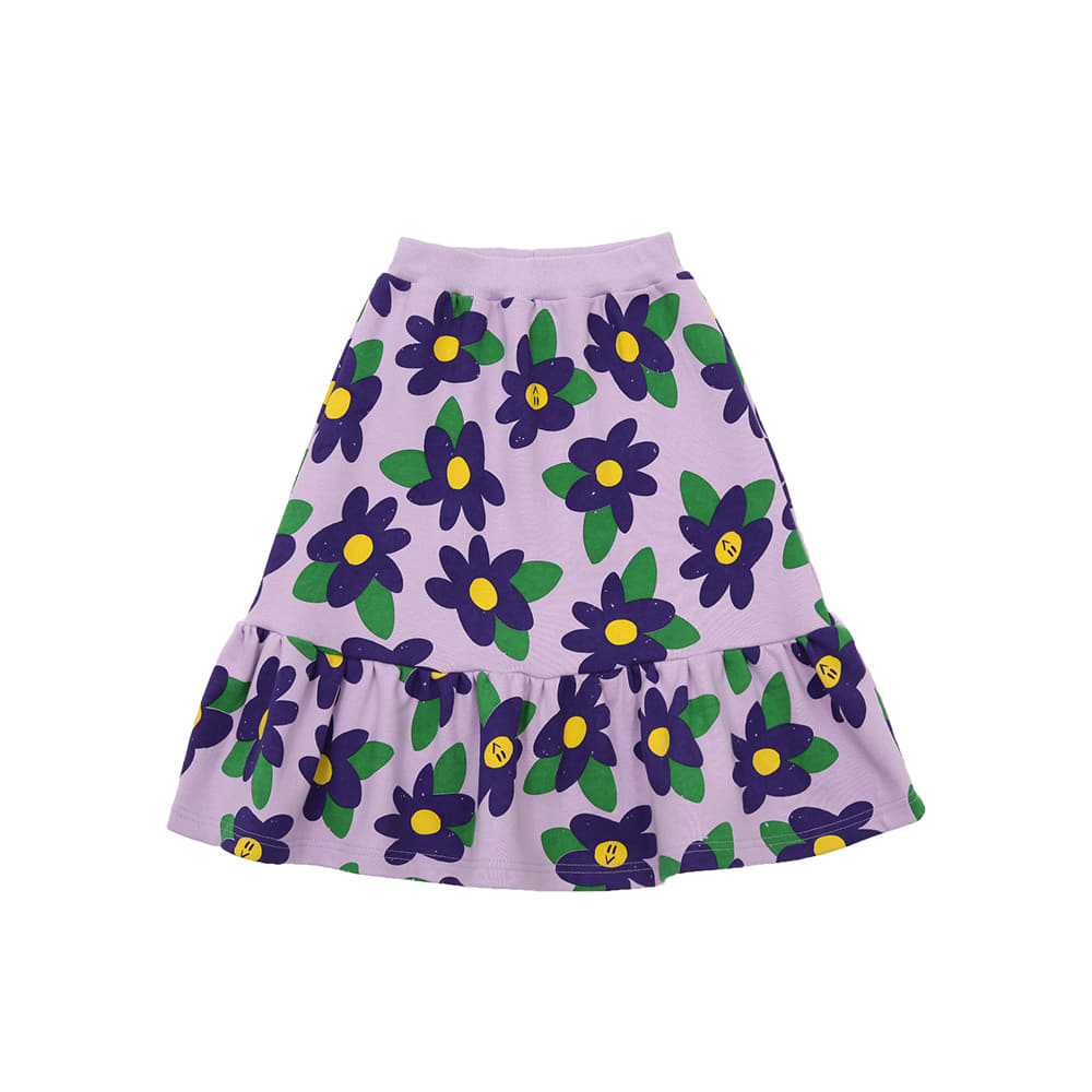 [프리오더 15% 할인율 적용 39,000→33,150] BE purple flowers cotton skirt