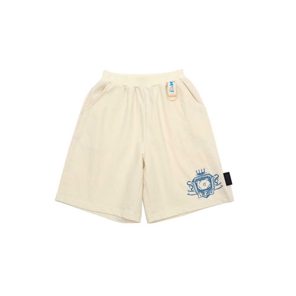 [바로배송] BEJ school emblem half pants (IVORY)