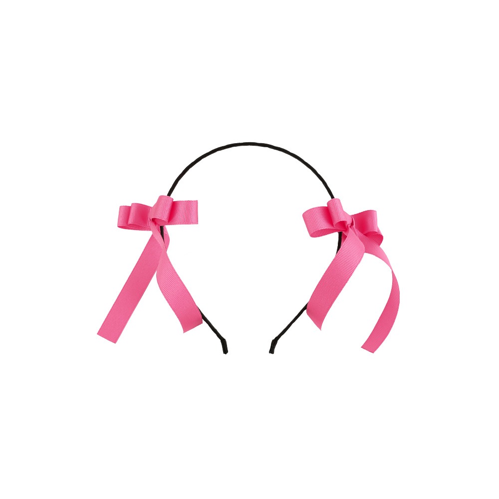 [바로배송] Two side ribbon hairband (PINK)