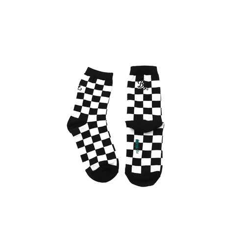 Checker board socks (BLACK)