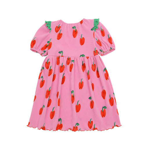Heart apple pleats dress