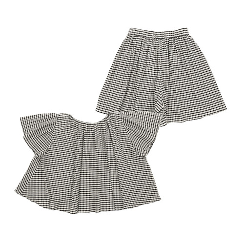 [LIMITED EDITION 20% 할인율 적용 78,000→62,400] Wide ruffle blouse + shorts set