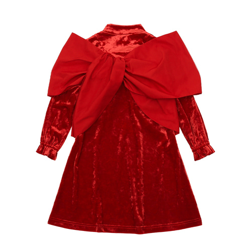 [바로배송] Christmas red ribbon dress