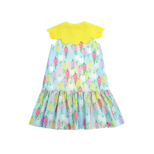 [바로배송] Watercolor flower collar dress (YELLOW)