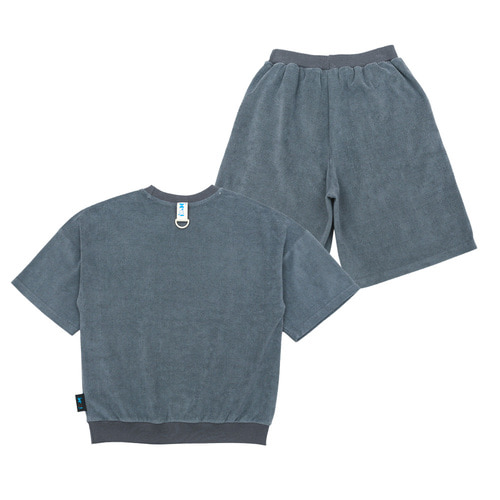 [바로배송 세트할인10%] Towel sweatshirt + shorts SET (GRAY)