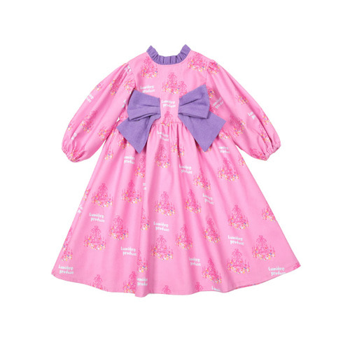 [바로배송] Chandelier ribbon coat x dress (PINK)