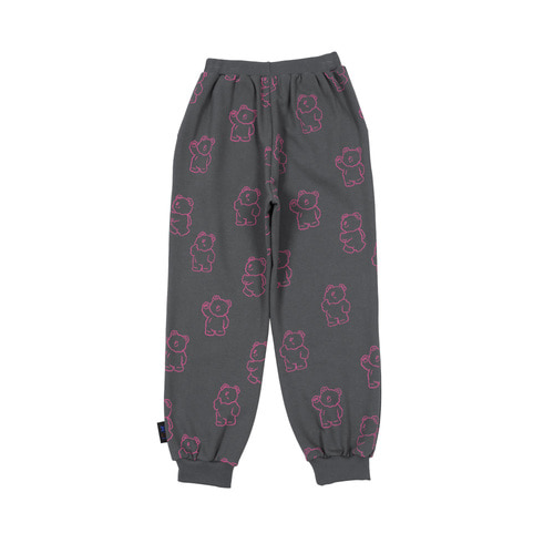 [바로배송] Pattern bear pants