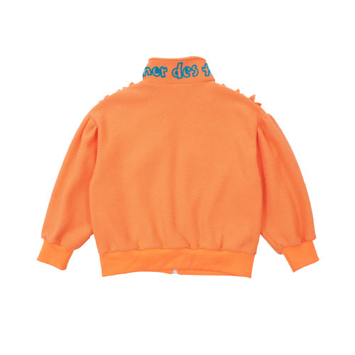 Orange flower frilled zip-up