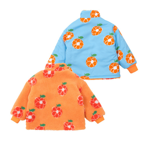[바로배송] Orange flower dumble reversible jumper