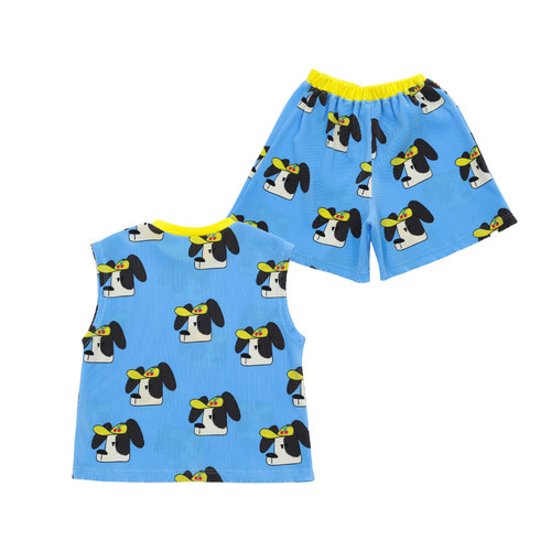 [여유수량 ~5/13 pm 1시까지 할인율 20% 적용] Puppies pleats sleeveless top + shorts SET