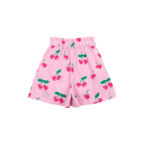Heart cherry lace apron shorts