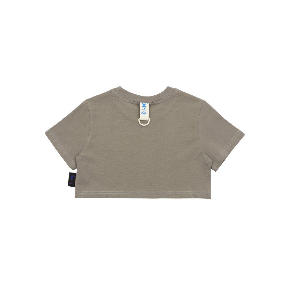 Cherry cropped t-shirt (BROWN)