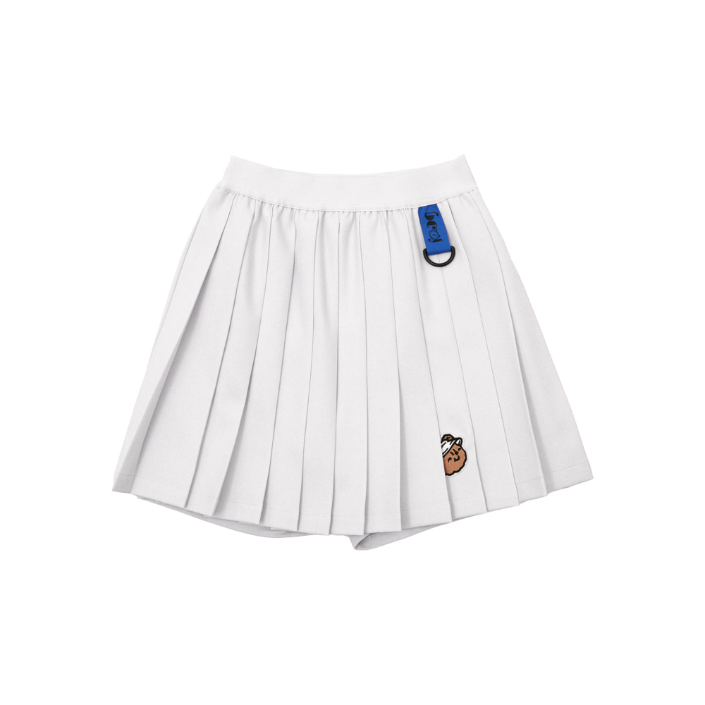 [프리오더 15% 할인율 적용 53,000→45,050] Golf bear pleats skirt + shorts (IVORY)