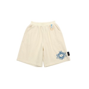 [바로배송] BEJ school emblem half pants (IVORY)