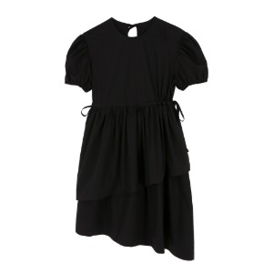 Black unbalanced dress