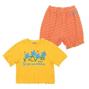 [바로배송] Summer flowers garden tee + shorts set up