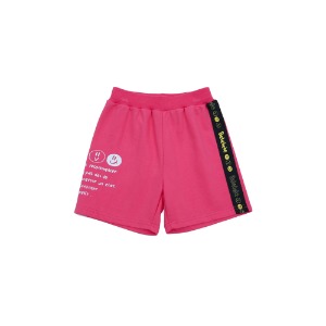 [바로배송] TEAM BEBEBEBE logo shorts (PINK)