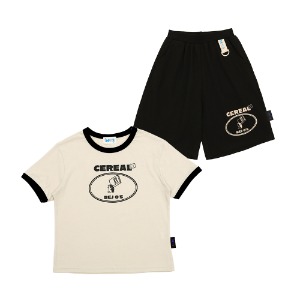 [LIMITED EDITION 20% 할인율 적용 69,000→55,250] Cereal t-shirt + shorts set