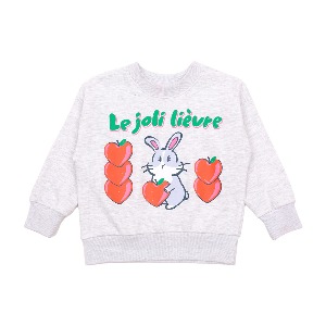 Winter peach bunny sweatshirt