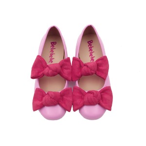 [여유수량 바로배송 ~3/23 PM 13:00까지 15% 할인율 적용] Pink bow shoes