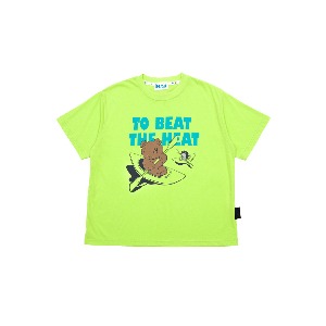 [여유수량 ~6/12 1시까지 15% 할인율 적용] BEJ Bear kayak t-shirt (YELLOWGREEN)