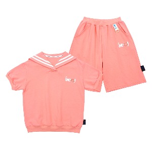 [바로배송 세트할인10%] Sailor sweatshirt + shorts SET (PINK)