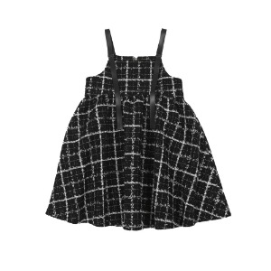 [바로배송] Shoulder adjustable tweed dress (BLACK)