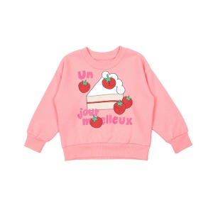 [바로배송] Strawberry cake sweatshirt (LIGHT PINK)