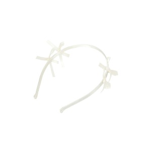 [바로배송] Double ribbon hairband (WHITE)