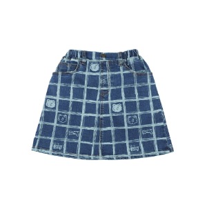 [바로배송] Check printing washing skirt (BLUE)